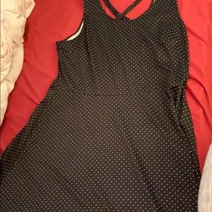 Black and white polka dot dress